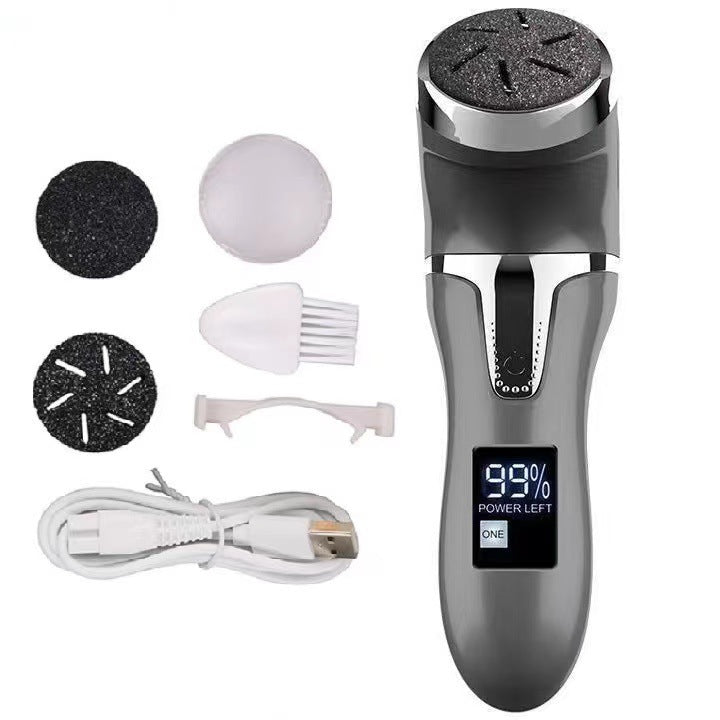 Black Electric Foot Callus Remover - Rechargeable Waterproof Pedicure Tool with Automatic Dead Skin Removal-Foot Care-PEROZ Accessories