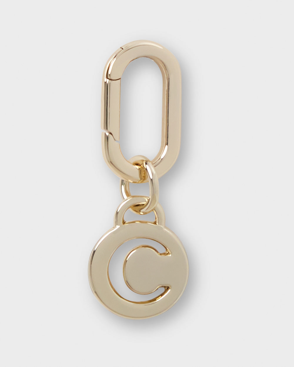 Letter C Charm With Oval Hinge Ring Clip-Accessories-PEROZ Accessories