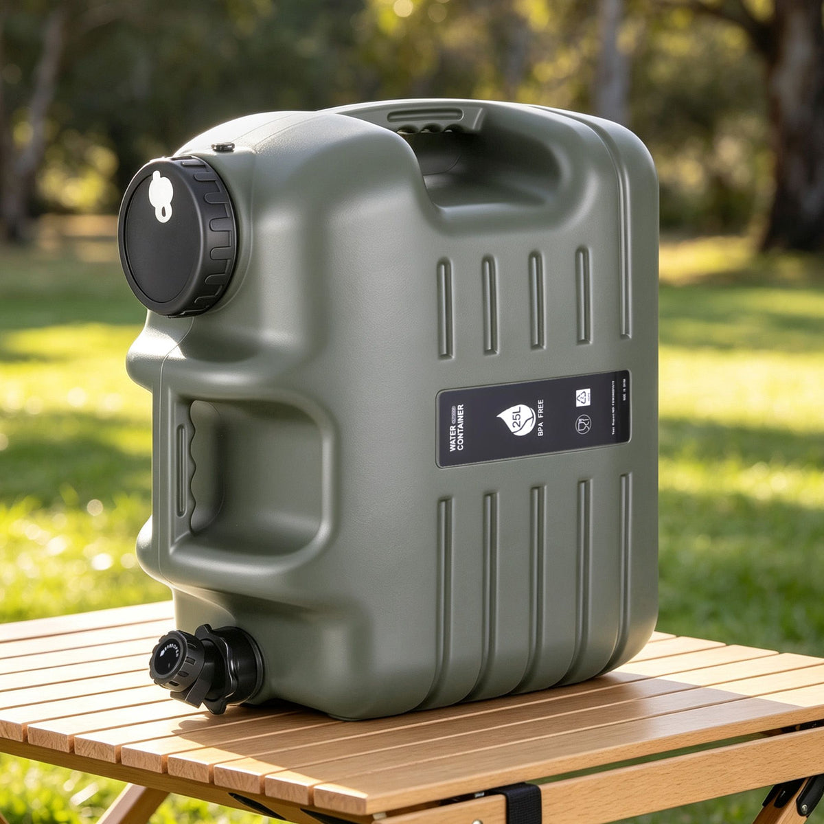 Weisshorn 25L Water Container Jerry Can Bucket Camping Outdoor Storage Tank-Outdoor Recreation > Camping > Portable Toilets & Showers-PEROZ Accessories