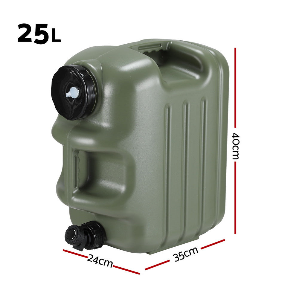 Weisshorn 25L Water Container Jerry Can Bucket Camping Outdoor Storage Tank-Outdoor Recreation > Camping > Portable Toilets & Showers-PEROZ Accessories