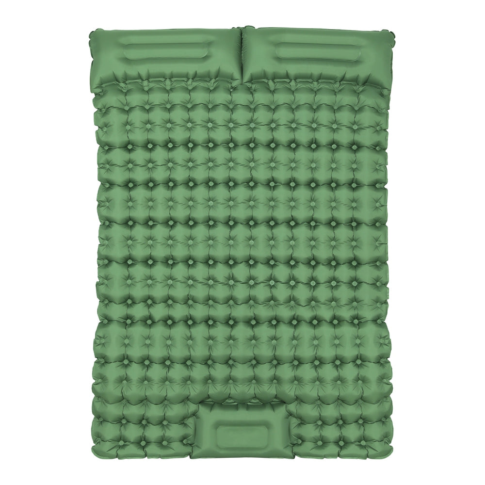 Weisshorn Self Inflating Mattress Camping Sleeping Mat Air Bed Pad Double Pillow-Outdoor Recreation > Camping > Inflatable Mattresses-PEROZ Accessories