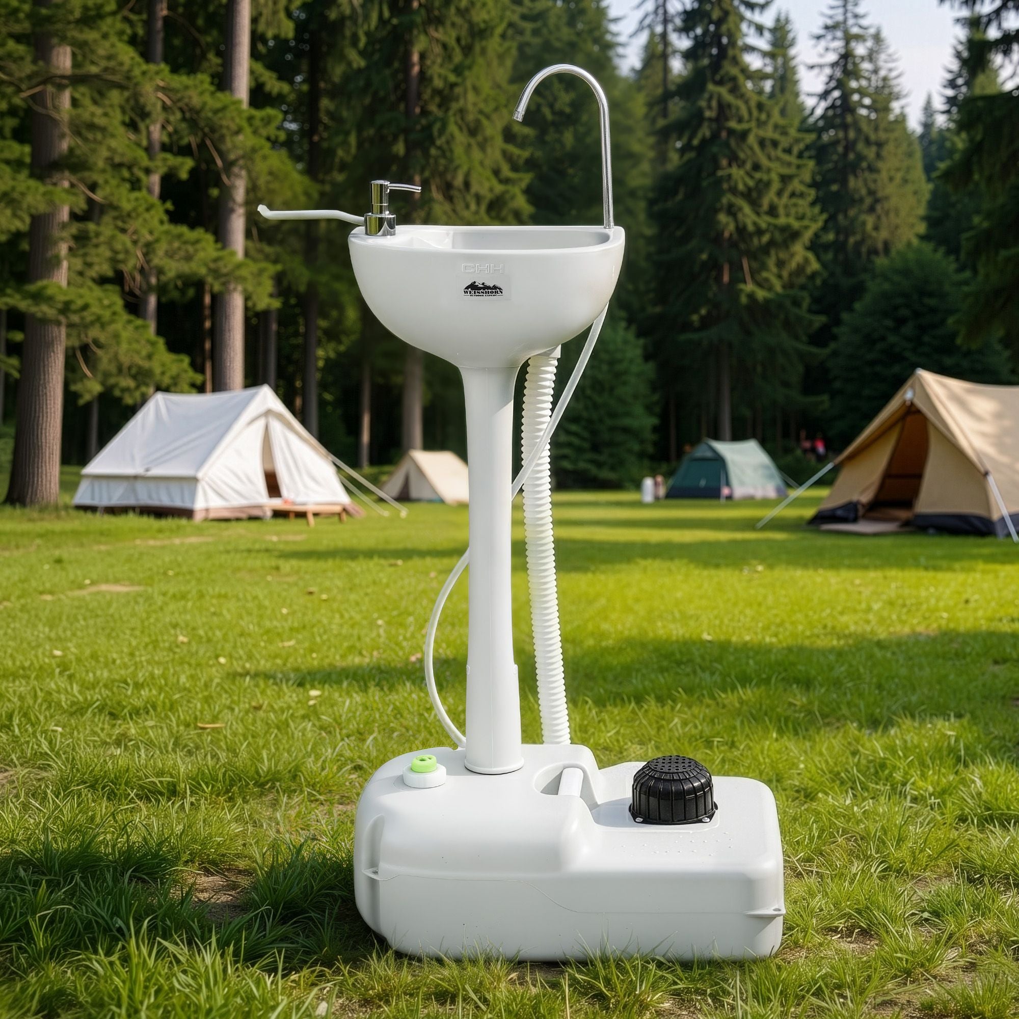 Weisshorn Camping Basin Portable Hand Wash Sink Stand 19L Capacity-Portable Camping Washes-PEROZ Accessories