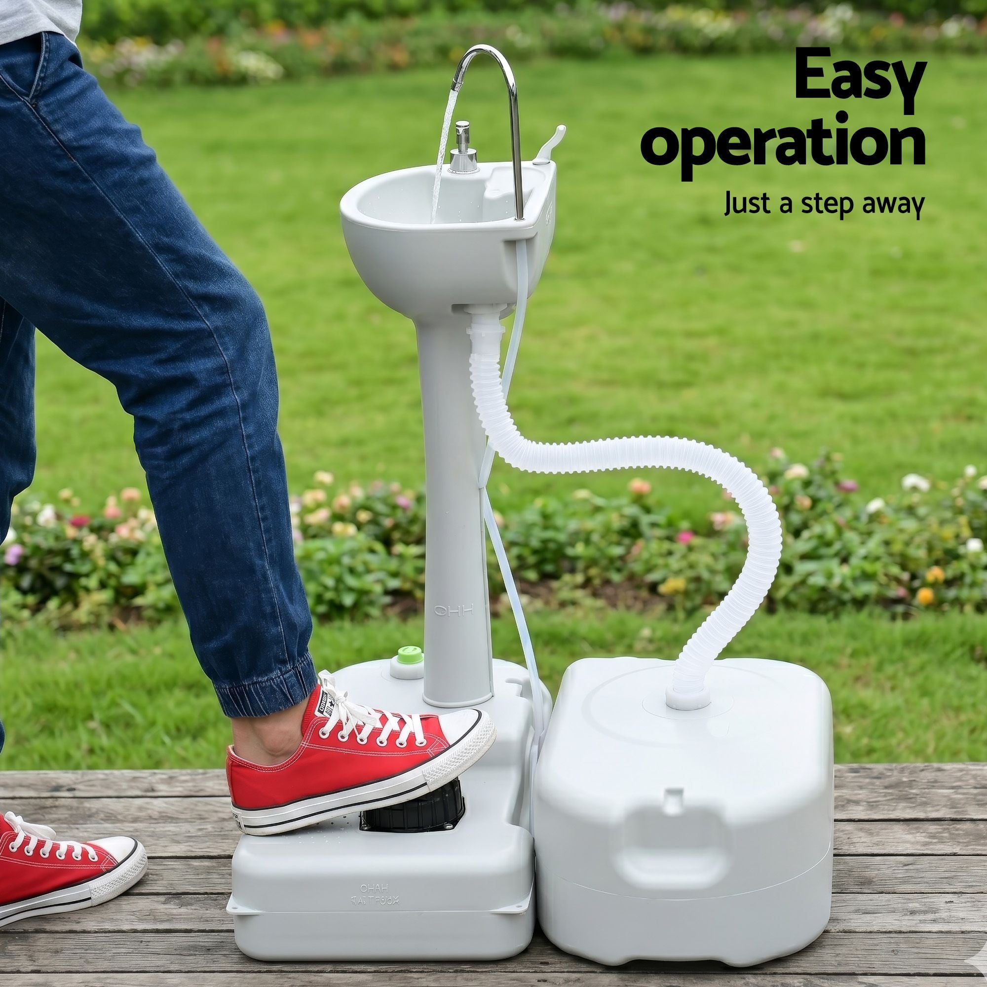 Weisshorn Camping Basin Portable Hand Wash Sink Stand 43L Capacity-Portable Camping Washes-PEROZ Accessories