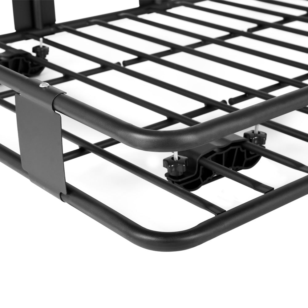 Giantz Universal Car Roof Rack Basket Luggage Vehicle Cargo Carrier 160cm Black-Auto Accessories > Auto Accessories Others > Cross Bar-PEROZ Accessories