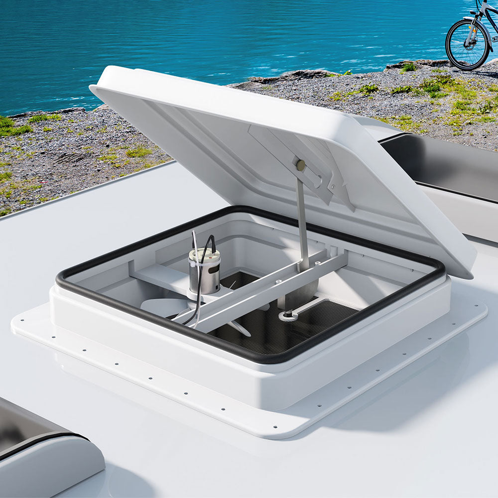 Weisshorn Caravan Roof Vent Fan Air Exhaust Hatch 12V RV Motorhome Camper White-Outdoor Recreation > Camping > Caravan Accessories-PEROZ Accessories