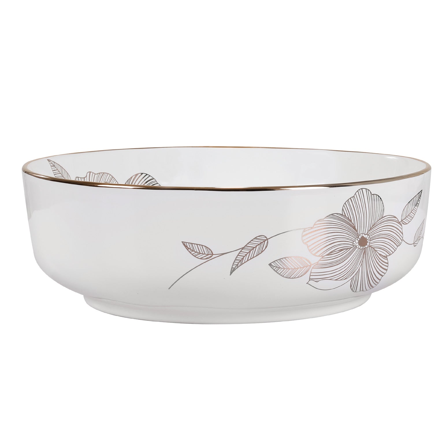 Cefito Bathroom Basin Ceramic Vanity Sink Hand Wash Bowl with Pattern 41x41cm-Furniture > Bathroom > Sinks-PEROZ Accessories