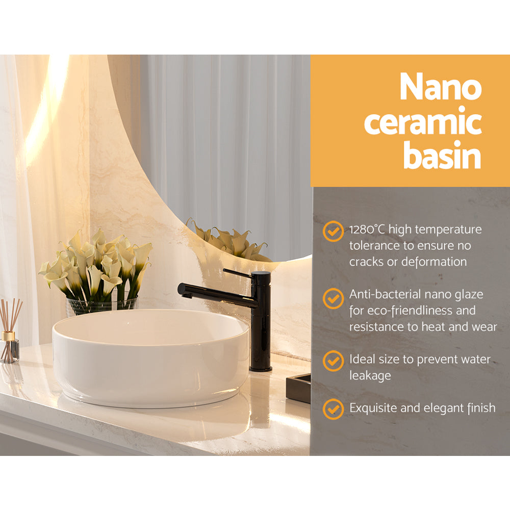 Cefito Bathroom Basin Ceramic Vanity Sink Hand Wash Bowl 35x12cm-Furniture > Bathroom > Sinks-PEROZ Accessories