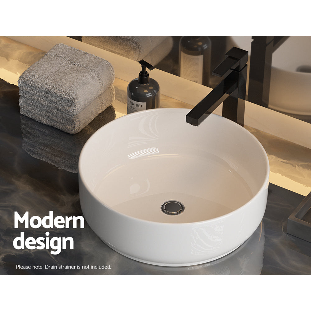 Cefito Bathroom Basin Ceramic Vanity Sink Hand Wash Bowl 35x12cm-Furniture > Bathroom > Sinks-PEROZ Accessories