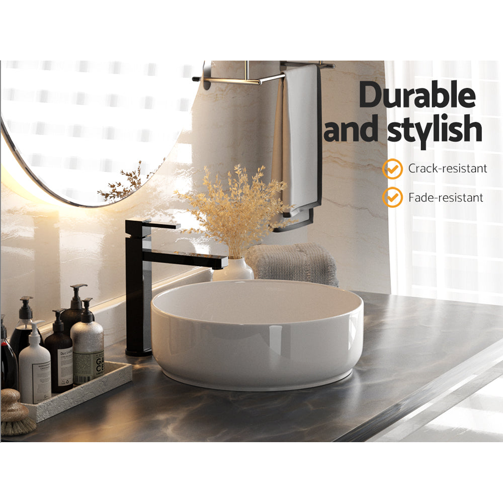 Cefito Bathroom Basin Ceramic Vanity Sink Hand Wash Bowl 35x12cm-Furniture > Bathroom > Sinks-PEROZ Accessories