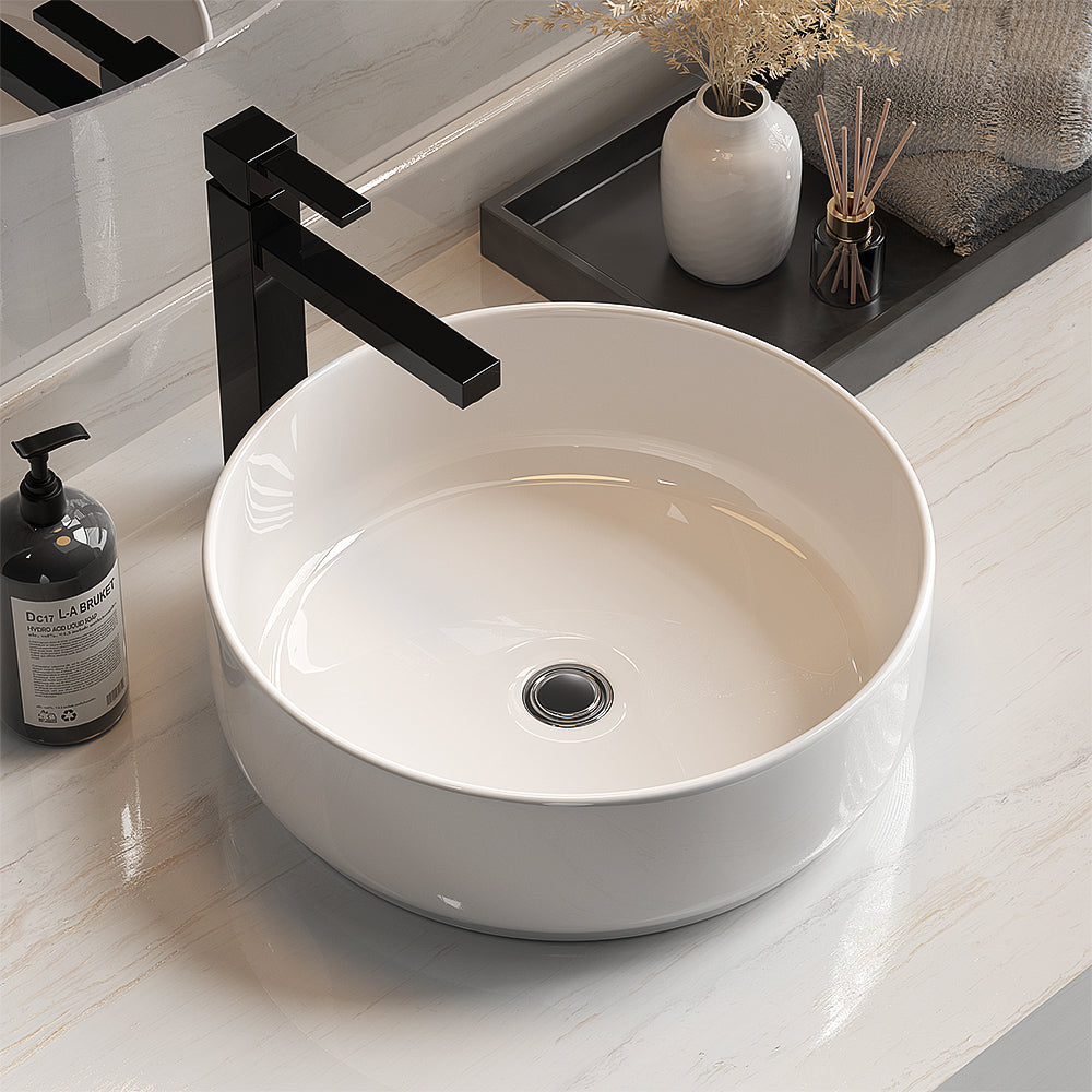 Cefito Bathroom Basin Ceramic Vanity Sink Hand Wash Bowl 35x12cm-Furniture > Bathroom > Sinks-PEROZ Accessories