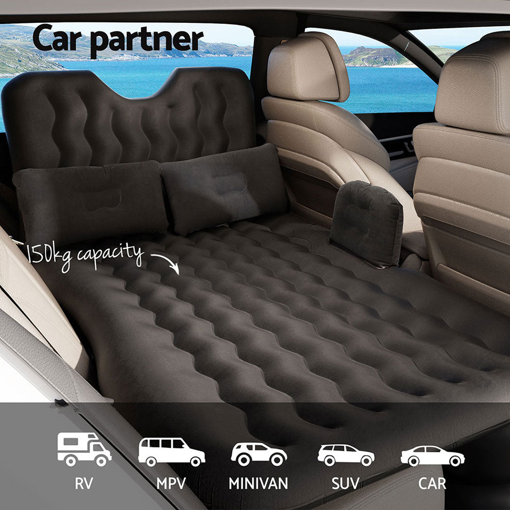 Weisshorn Car Mattress 176x80 Inflatable SUV Back Seat Camping Bed Charcoal-Mattress-PEROZ Accessories
