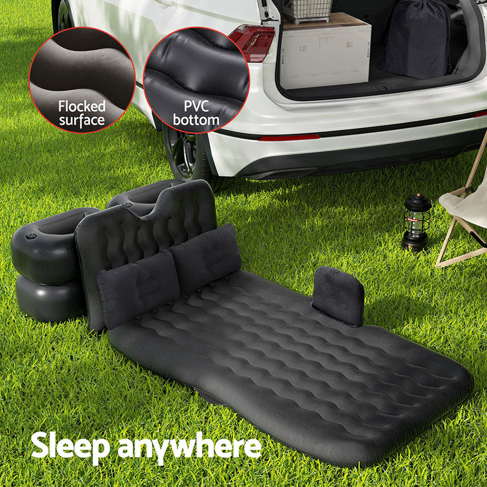 Weisshorn Car Mattress 176x80 Inflatable SUV Back Seat Camping Bed Charcoal-Mattress-PEROZ Accessories