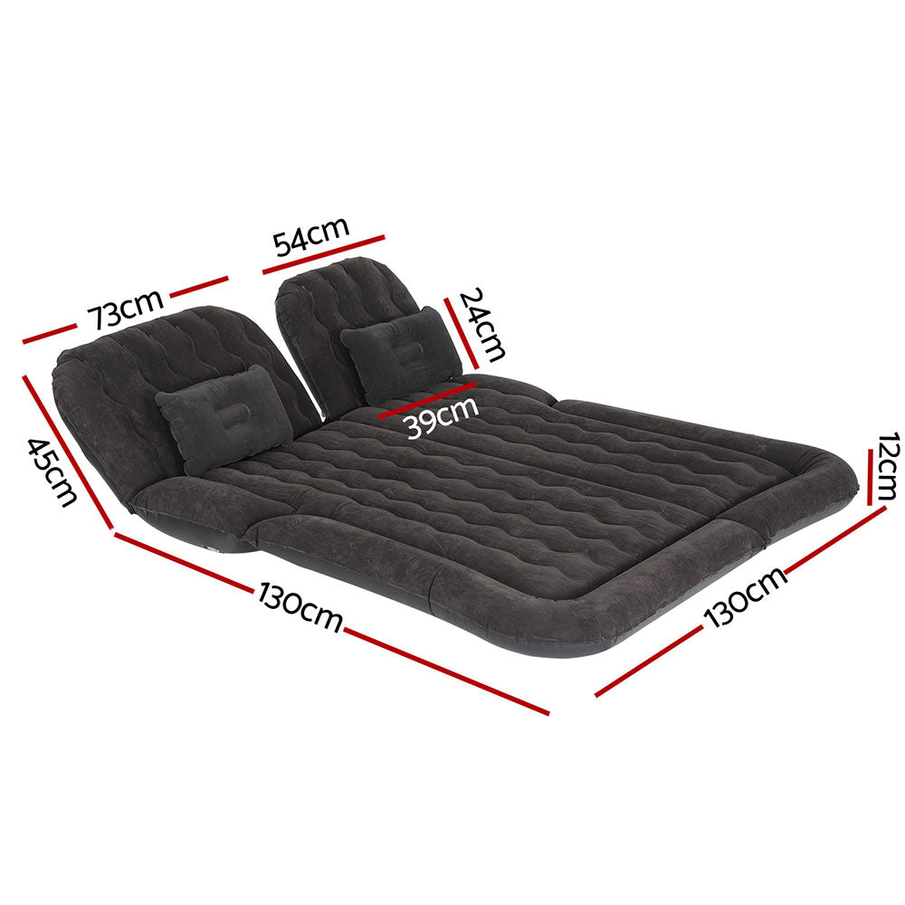 Weisshorn Car Mattress 175x130 Inflatable SUV Back Seat Camping Bed Black-Mattress-PEROZ Accessories