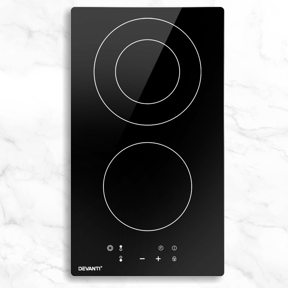 Devanti Electric Ceramic Cooktop 30cm-Electric Cooktops-PEROZ Accessories