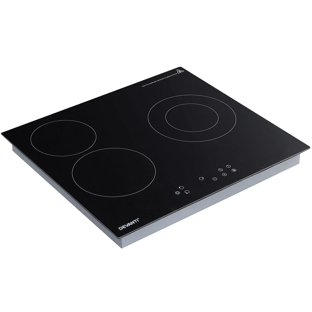 Devanti Electric Ceramic Cooktop 60cm Kitchen Cooker 4 Burner Hob Touch Control 5200W-Appliances > Kitchen Appliances > Cooktops & Stoves-PEROZ Accessories