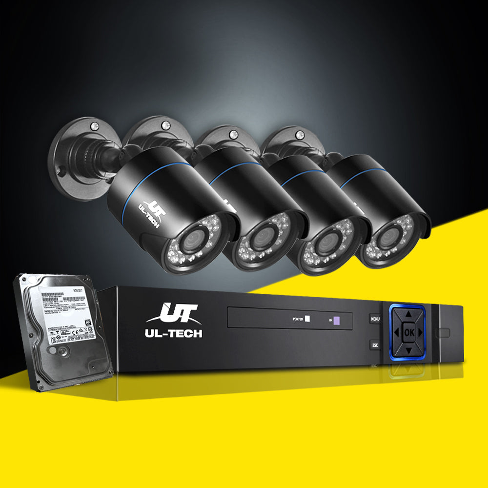 UL-tech CCTV Security System 4CH DVR 4 Cameras 2TB Hard Drive-CCTV-PEROZ Accessories
