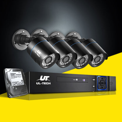 UL-Tech CCTV Security System 2TB 8CH DVR 1080P 4 Camera Sets-CCTV-PEROZ Accessories
