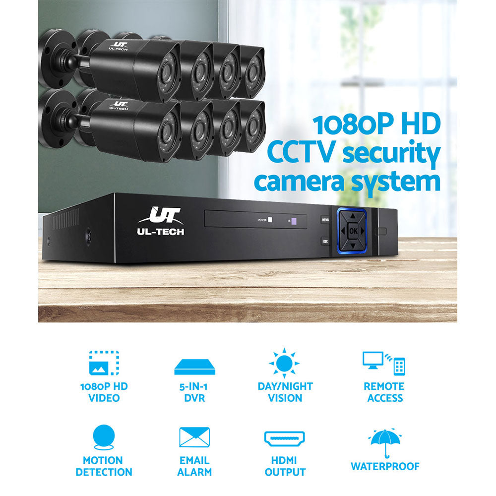 UL-tech CCTV Security System 8CH DVR 8 Cameras 1TB Hard Drive-CCTV-PEROZ Accessories