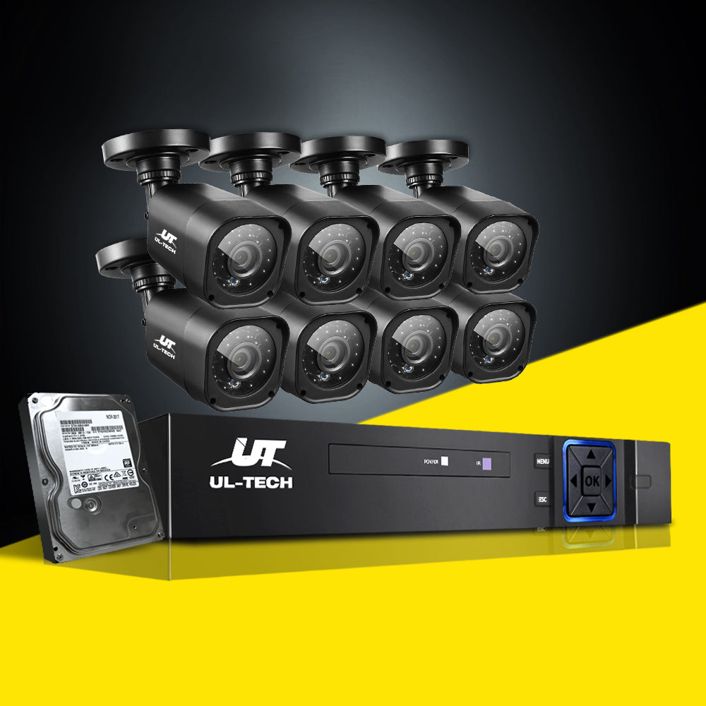 UL-tech CCTV Security System 8CH DVR 8 Cameras 1TB Hard Drive-CCTV-PEROZ Accessories