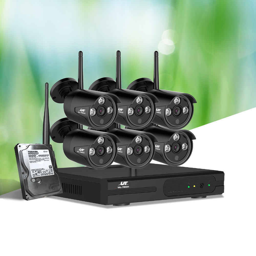 UL-tech Wireless CCTV Security System 8CH NVR 3MP 6 Bullet Cameras 1TB-CCTV-PEROZ Accessories