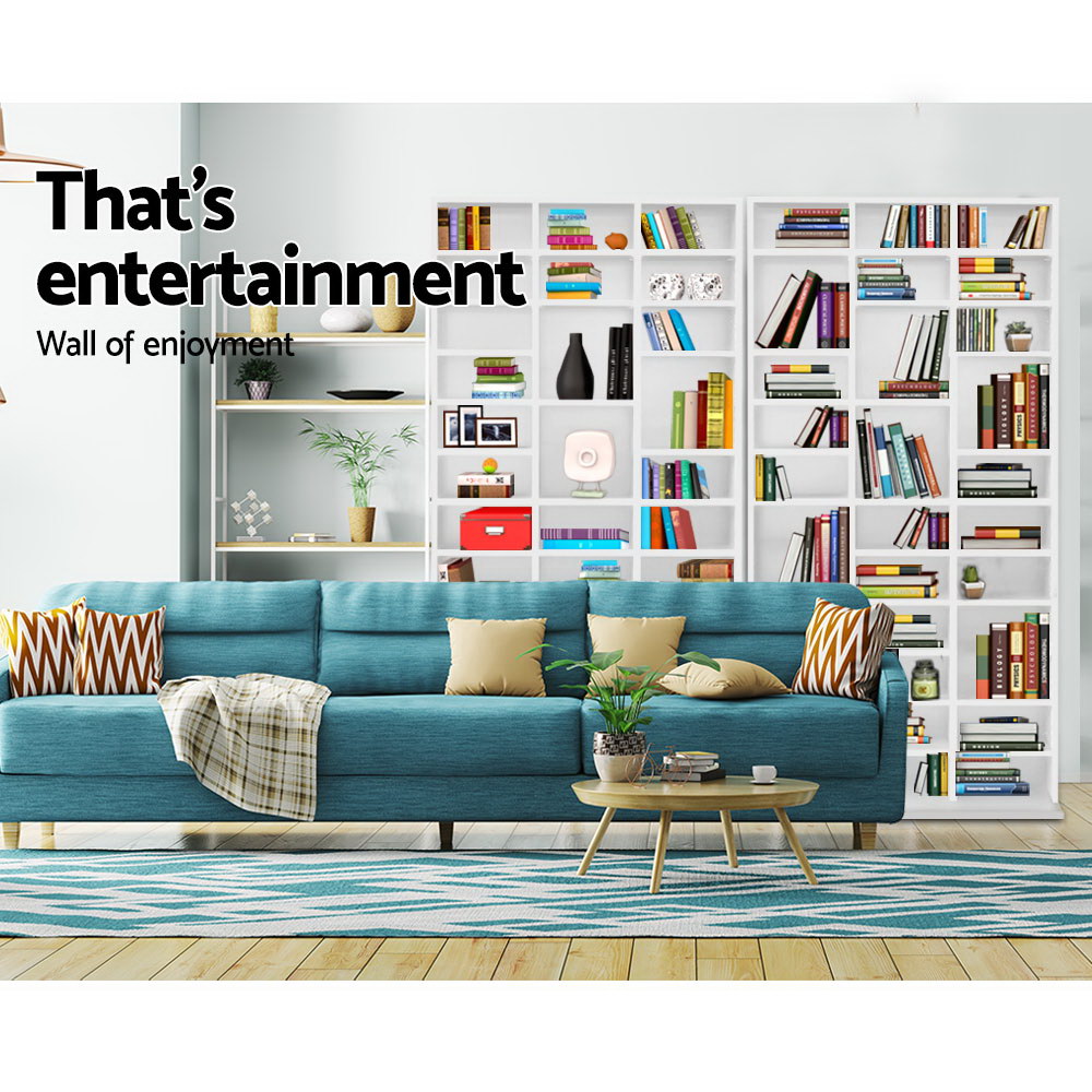 Artiss Bookshelf CD Storage Rack - BERT White-Home & Garden > Storage-PEROZ Accessories