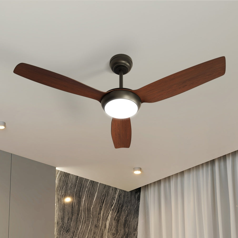 Vevare 52" Ceiling Fan with Light DC Remote Control 5 Speed Walnut-Ceiling Fan-PEROZ Accessories