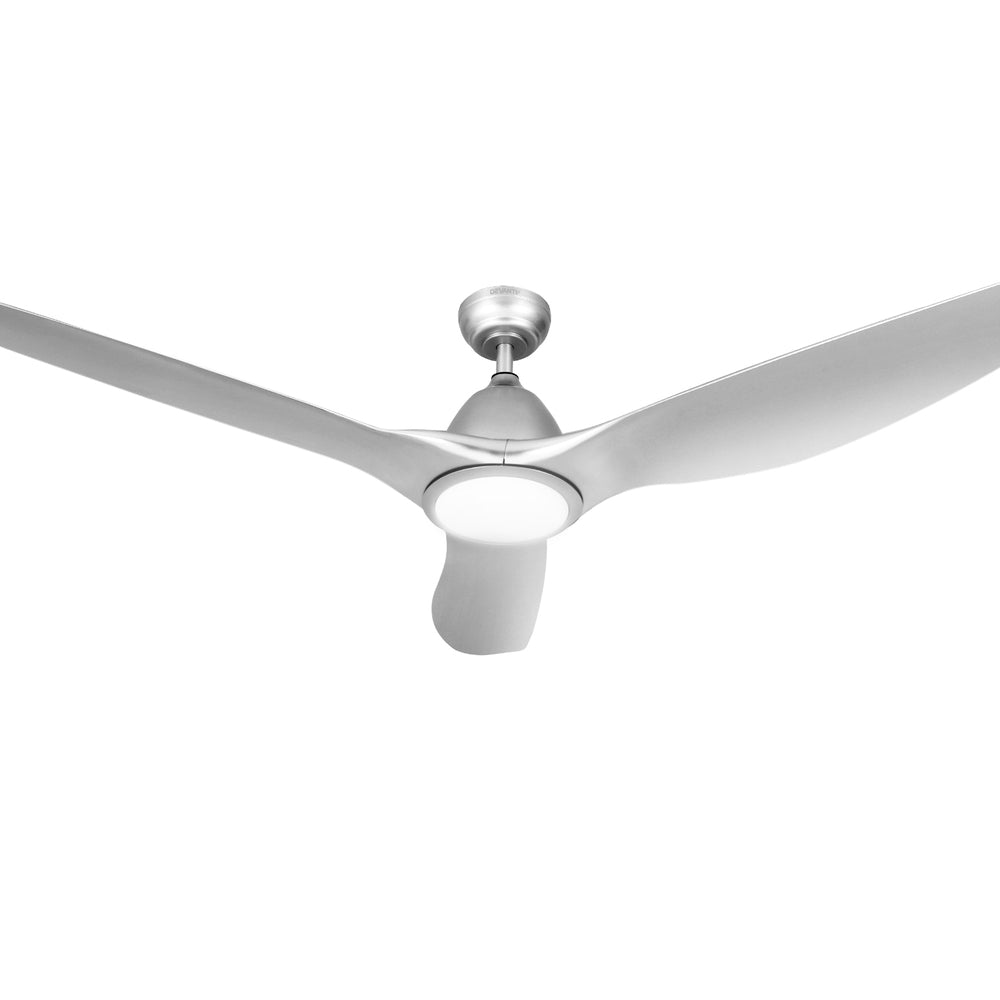 Devanti 64 Inch Ceiling Fan DC Motor w/Light w/Remote - Silver-Appliances > Fans > Ceiling Fans-PEROZ Accessories
