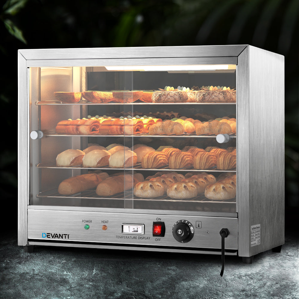 Devanti Commercial Food Warmer Hot Display Showcase Cabinet 64cm-Appliances > Appliances Others-PEROZ Accessories