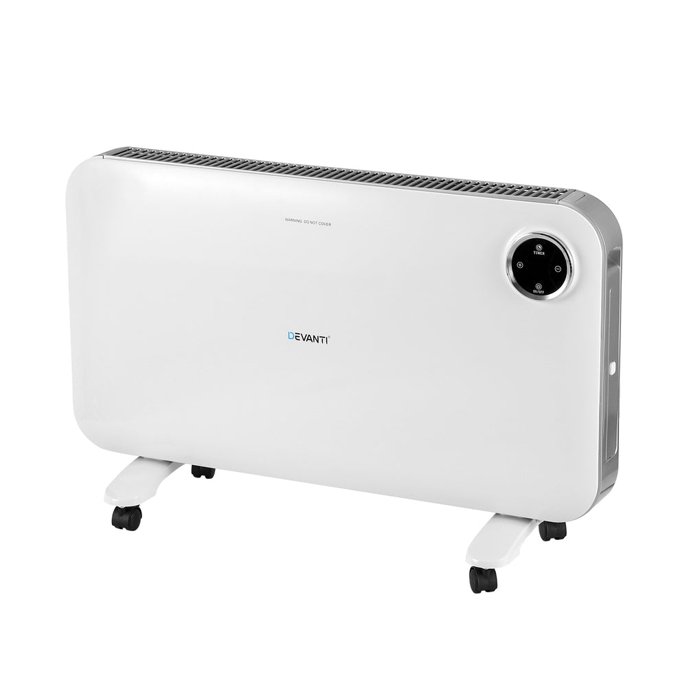 Devanti Electric Convection Heater Panel White 2000W-Appliances > Heaters-PEROZ Accessories