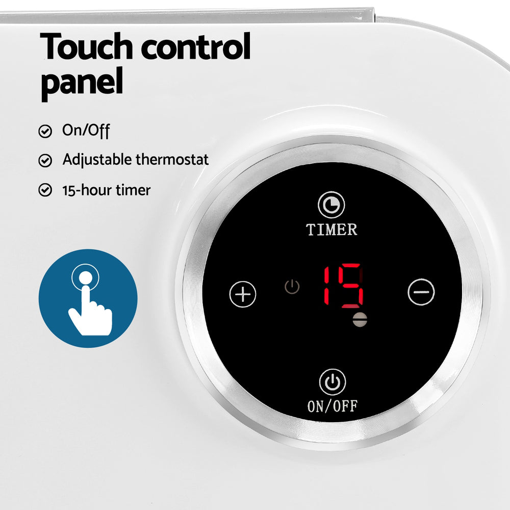 Devanti Electric Convection Heater Panel White 2000W-Appliances > Heaters-PEROZ Accessories