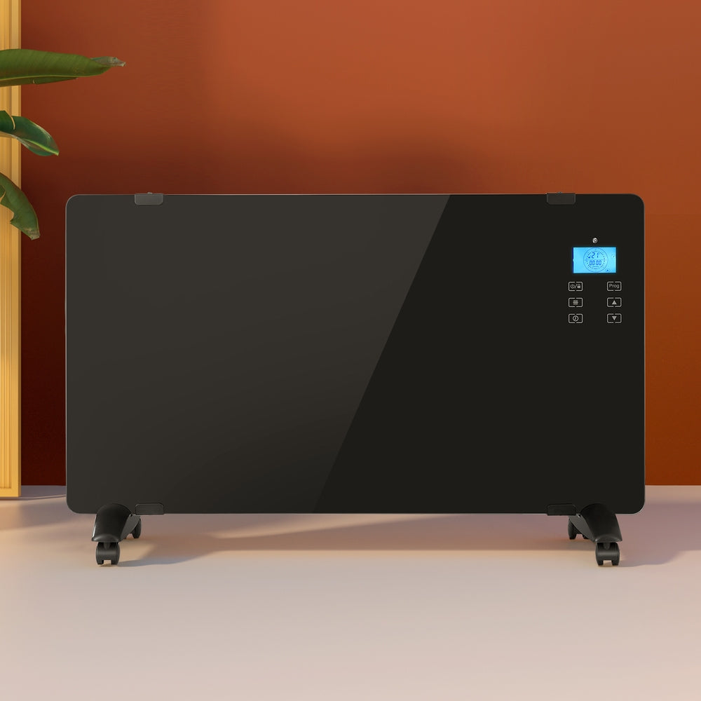 Devanti Electric Convection Heater Black 2000W-Appliances > Heaters-PEROZ Accessories