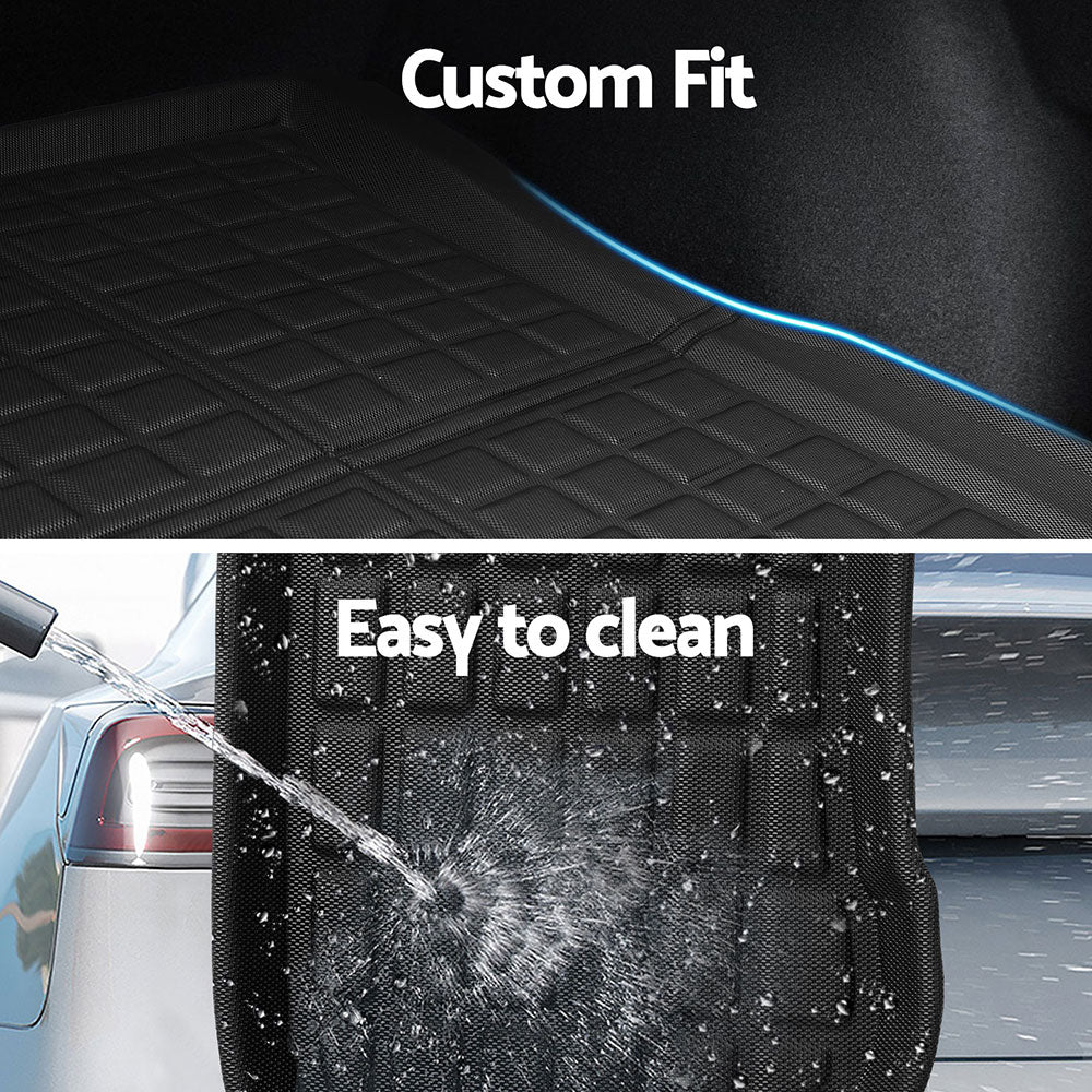 NEW Tesla Model 3 Highland 2024 Boot Liner Rear Frunk Cargo Trunk Mats Weisshorn-Auto Accessories > Auto Accessories Others > Automotive Decor-PEROZ Accessories