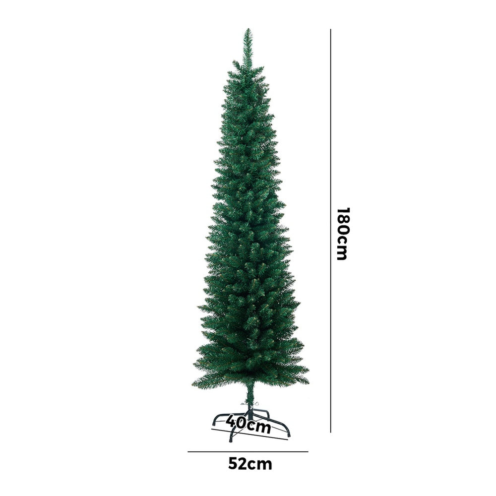 Tinseltown Slim Christmas Tree 1.8M 6FT Green-Christmas Tree-PEROZ Accessories