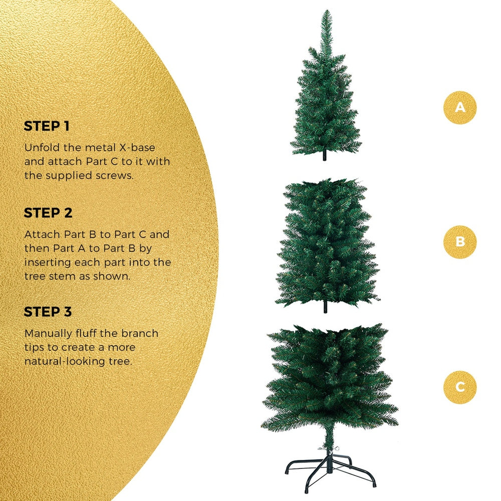 Tinseltown Slim Christmas Tree 1.8M 6FT Green-Christmas Tree-PEROZ Accessories