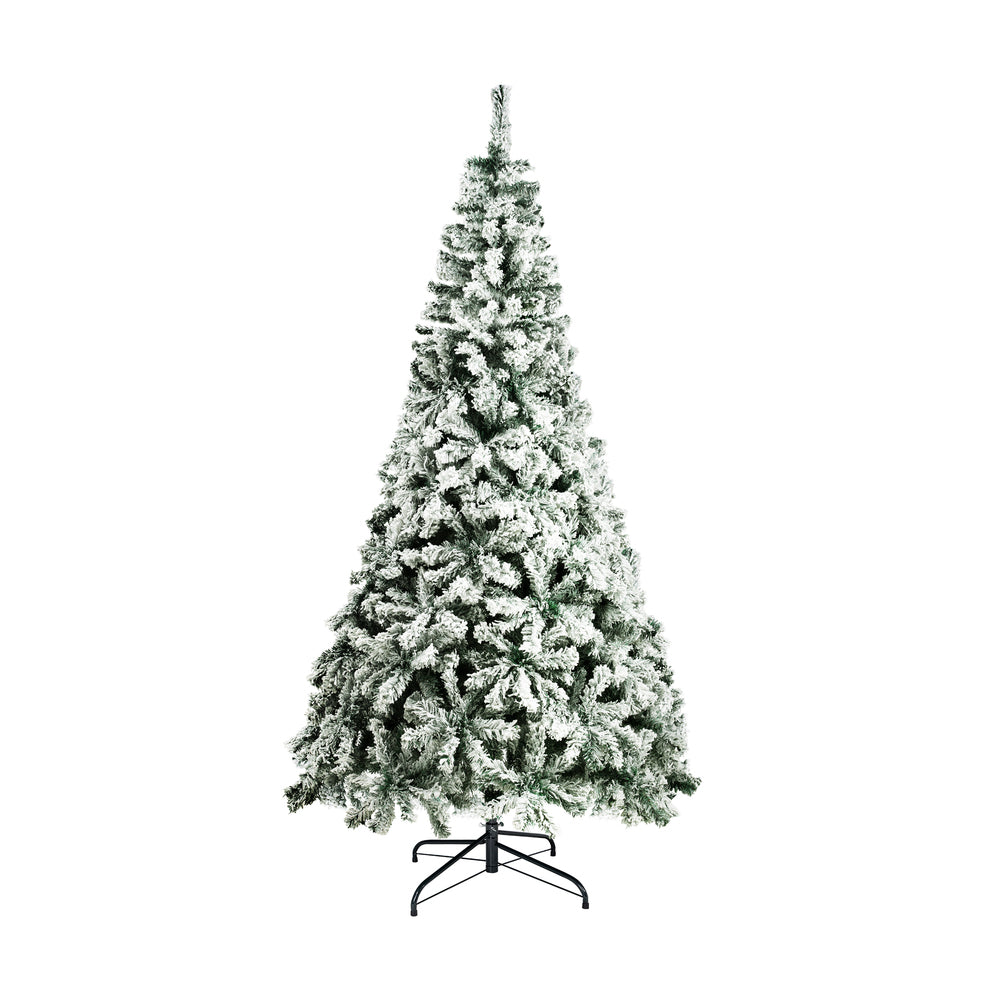 Mazam Christmas Tree 1.8M 6FT Snow Flocked Xmas Decorations Home Decor Green-Christmas Trees-PEROZ Accessories