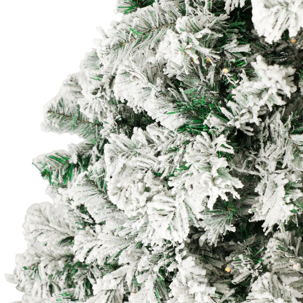 Mazam Christmas Tree 2.4M 8FT Snow Flocked Xmas Decorations Home Decor Green-Christmas Trees-PEROZ Accessories