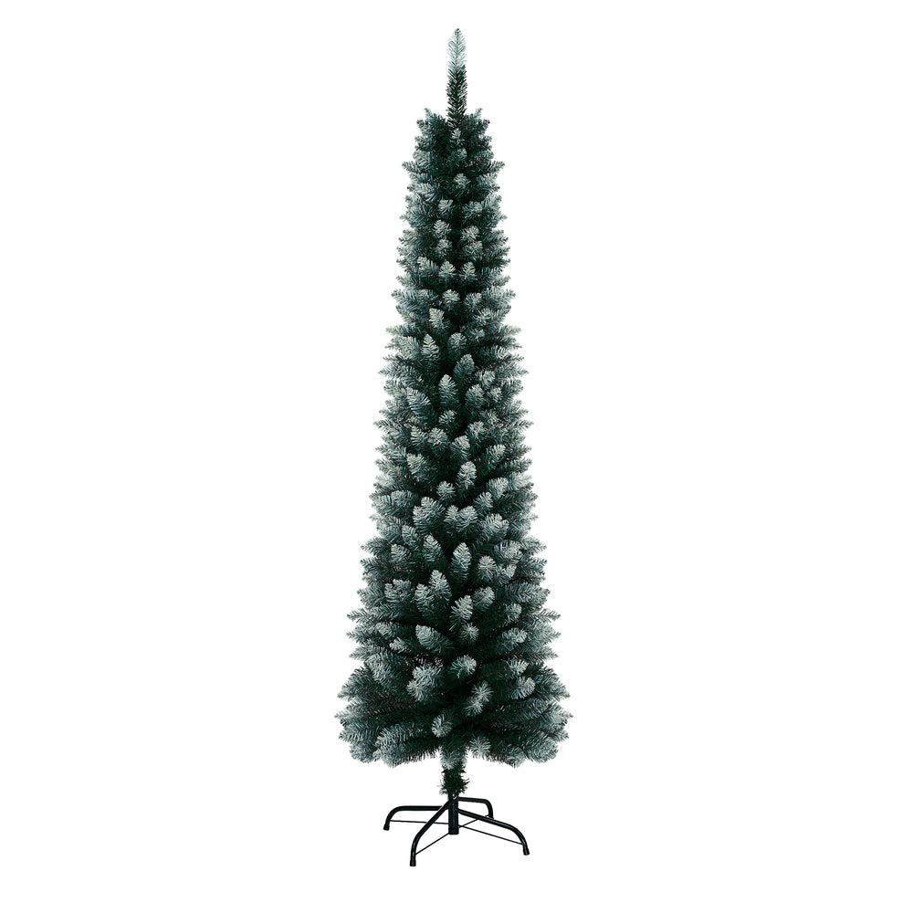 Tinseltown Slim Christmas Tree 1.8M 6FT Green and White-Christmas Tree-PEROZ Accessories