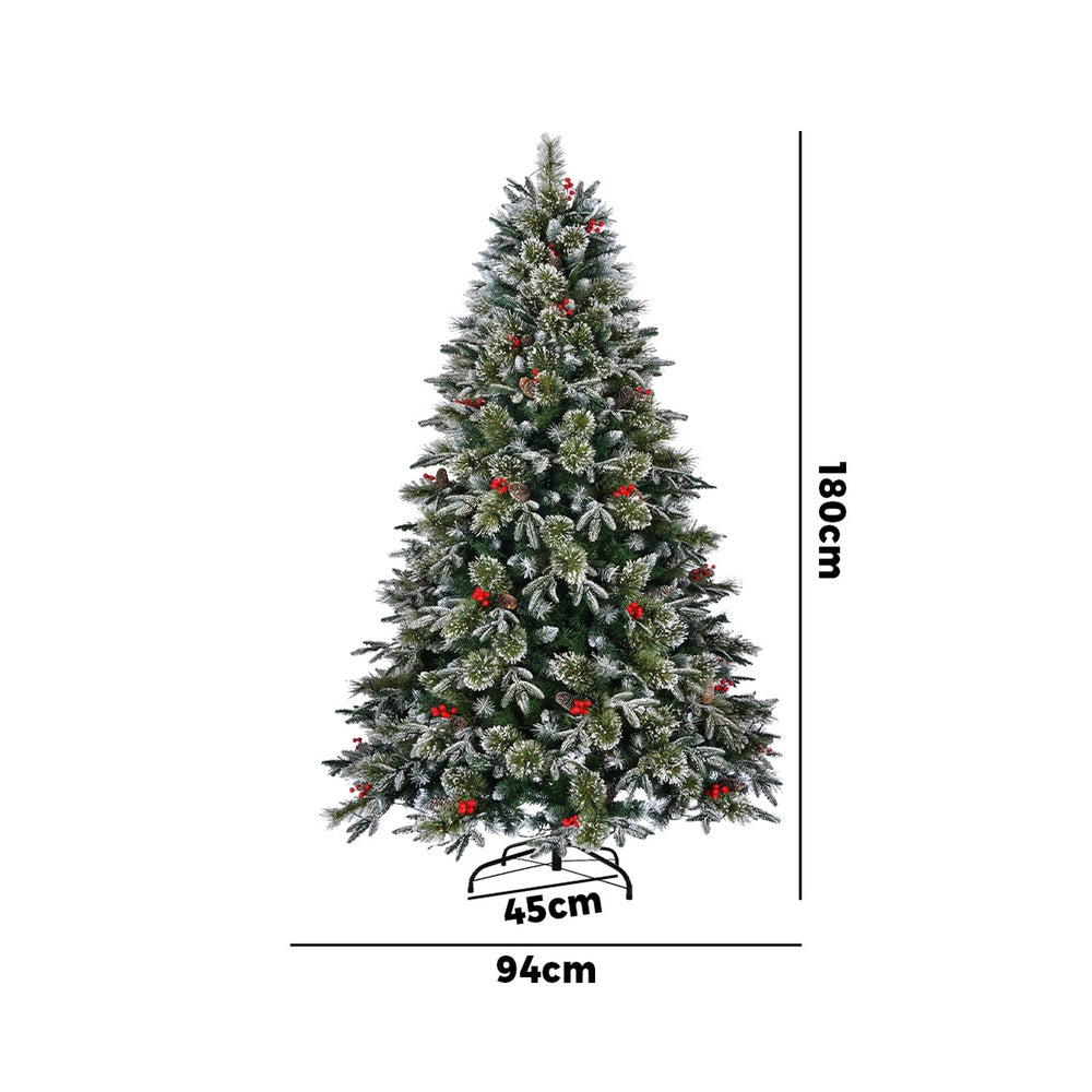 Mazam LED Christmas Tree 1.8M 6FT Green White 790 Tips-Christmas Tree-PEROZ Accessories