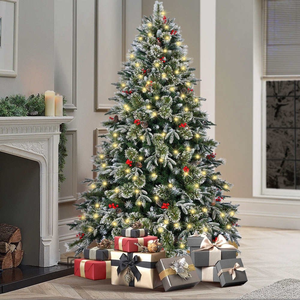 Mazam LED Christmas Tree 2.1M 7FT Green White 1210 Tips-Christmas Tree-PEROZ Accessories