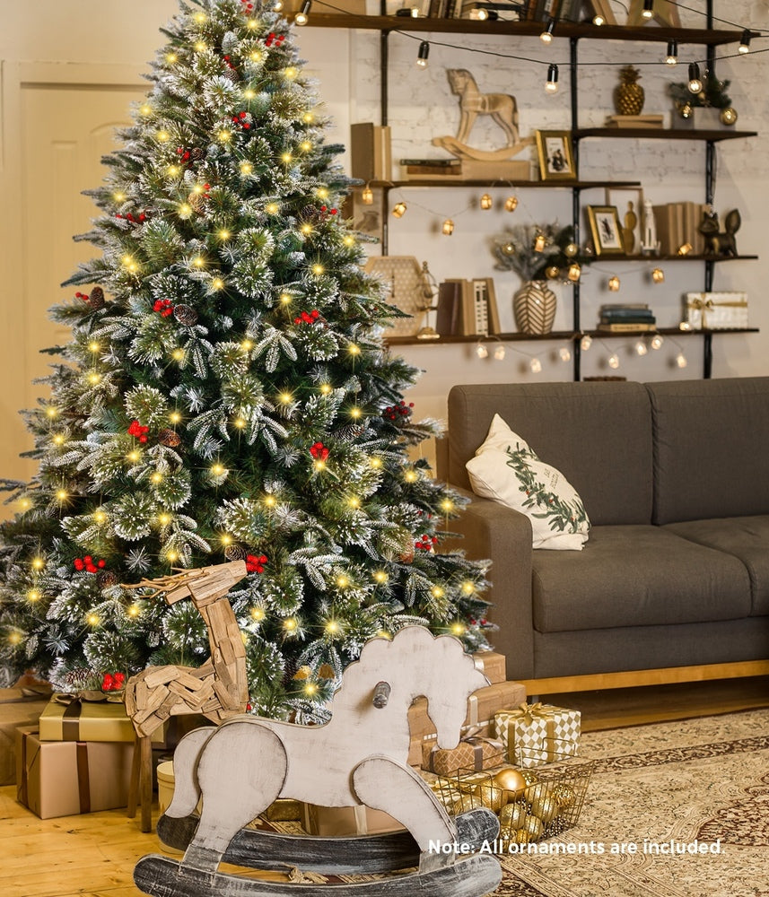 Mazam LED Christmas Tree 2.1M 7FT Green White 1210 Tips-Christmas Tree-PEROZ Accessories