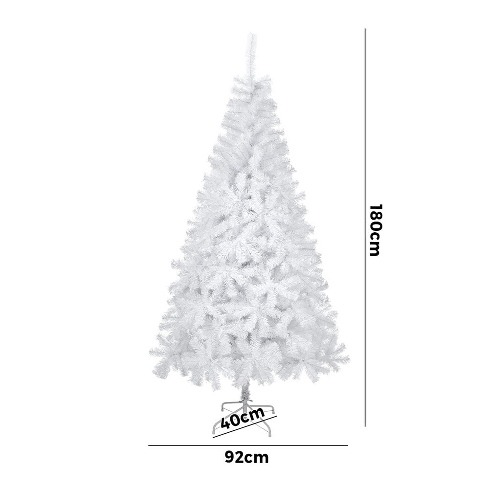 Tinseltown White Christmas Tree 1.8M 6FT 650tips-Christmas Tree-PEROZ Accessories