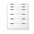 Oikiture 6 Chest of Drawers Tallboy Cabinet Bedroom Clothes White Furniture-Chest of Drawers-PEROZ Accessories