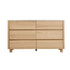 Oikiture 6 Chest of Drawers Dresser Faux Marble Top Natural-Chest of Drawerss-PEROZ Accessories