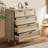 Oikiture 5 Chest of Drawers Dresser Tallboy Natural-Chest of Drawers-PEROZ Accessories