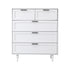 Oikiture 5 Chest of Drawers and 2 Bedside Tables Bedroom Set White-Bedroom Set-PEROZ Accessories