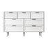 Oikiture 7 Chest of Drawers Dresser Tallboy White-Chest of Drawers-PEROZ Accessories