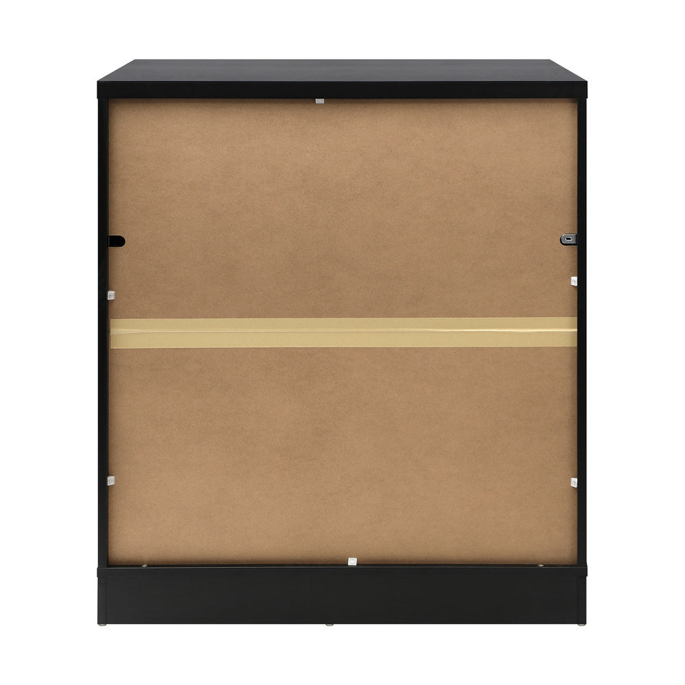 Oikiture Chest of Drawers with 5 Drawers Dresser Tallboy Storage Cabinet Black-Drawers-PEROZ Accessories