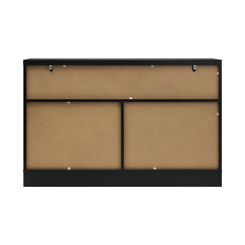 Oikiture Chest of Drawers with 7 Drawers Dresser Tallboy Storage Cabinet Black-Drawers-PEROZ Accessories
