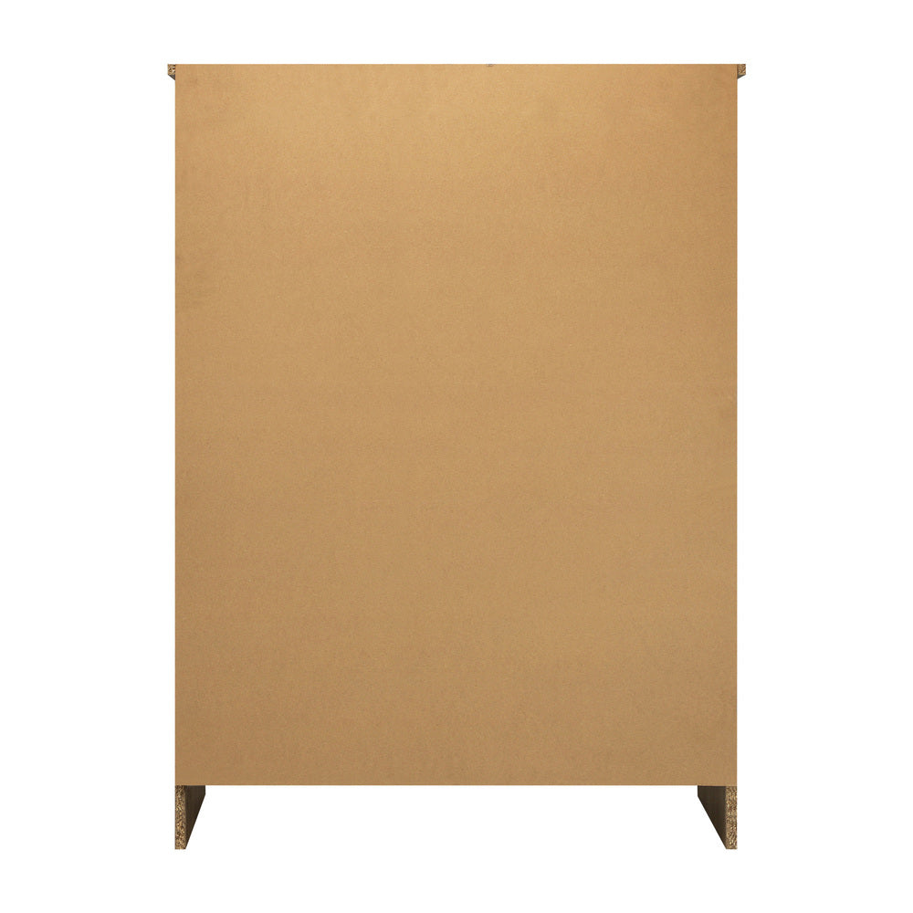 Oikiture Tallboy Chest of Drawer Dresser with 6 Drawers Bedroom Storage Cabinet Natural Wood-Drawers-PEROZ Accessories