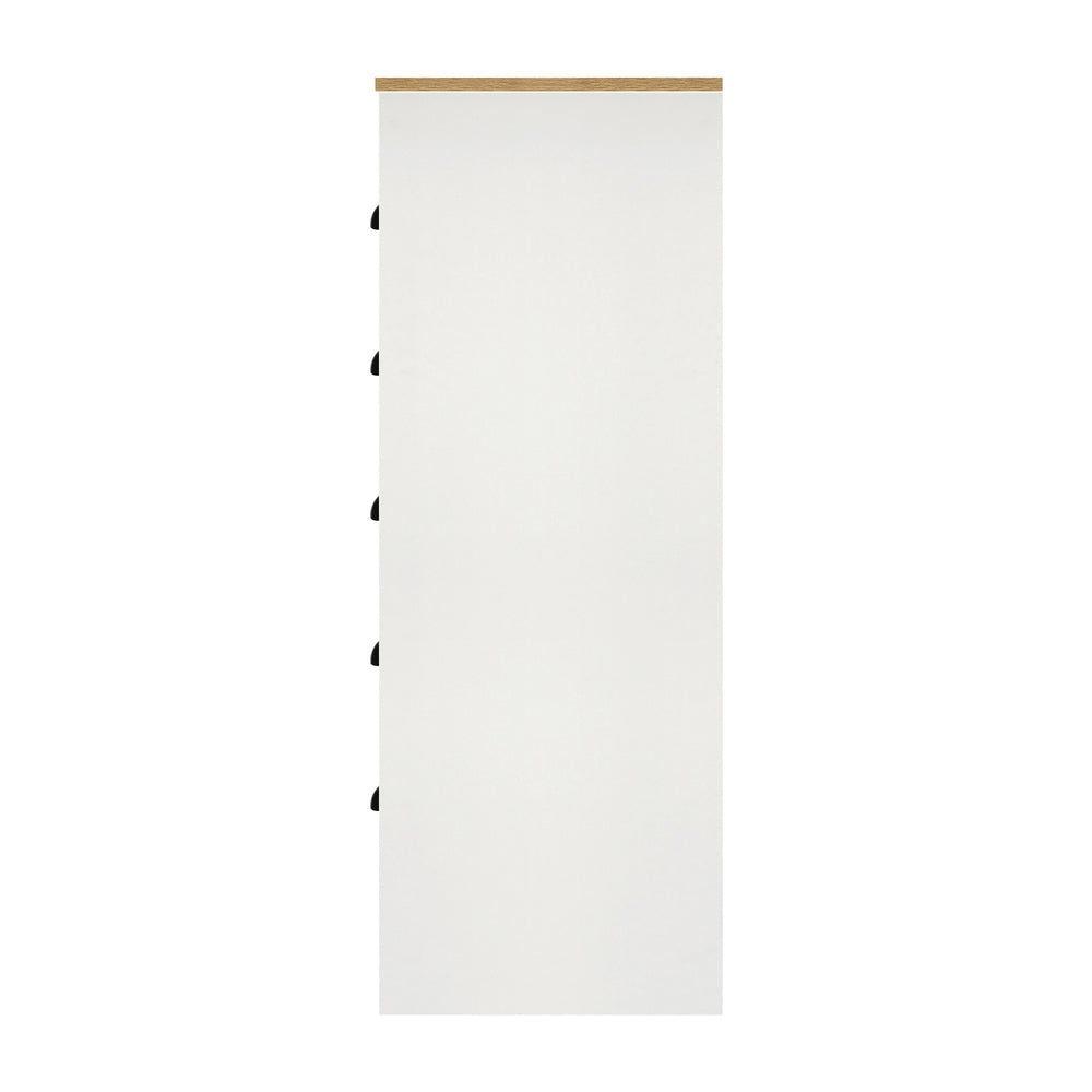Oikiture Tallboy Chest of Drawer Dresser with 6 Drawers Bedroom Storage Cabinet White-Drawers-PEROZ Accessories